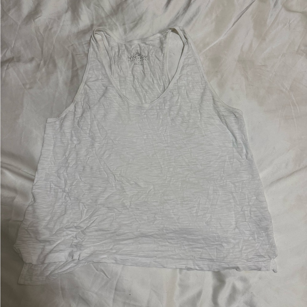 Nancy Rose Performance White Tank Top Size 6